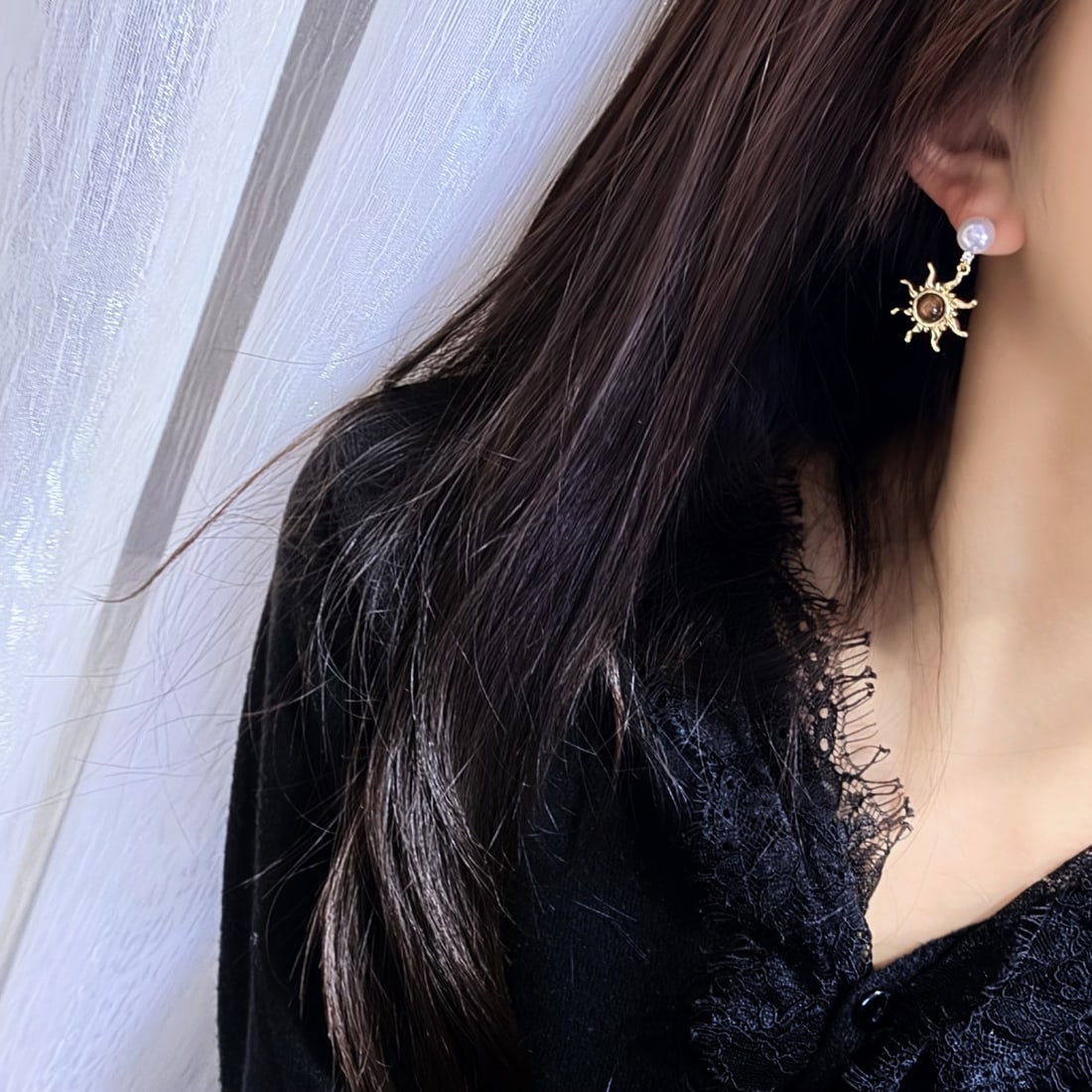 Natural Mallard Tone Pearl Earrings - 6