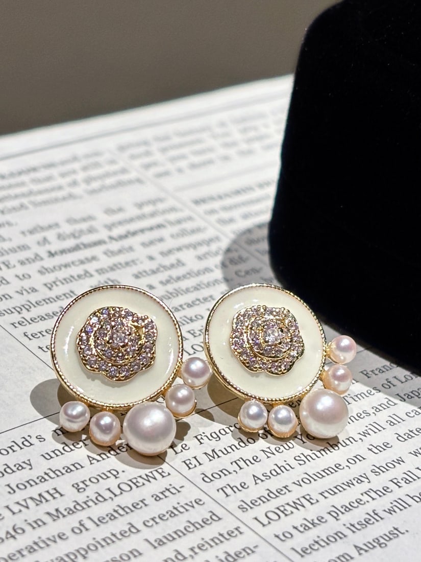 Natural Freshwater Pearl Earrings - 3