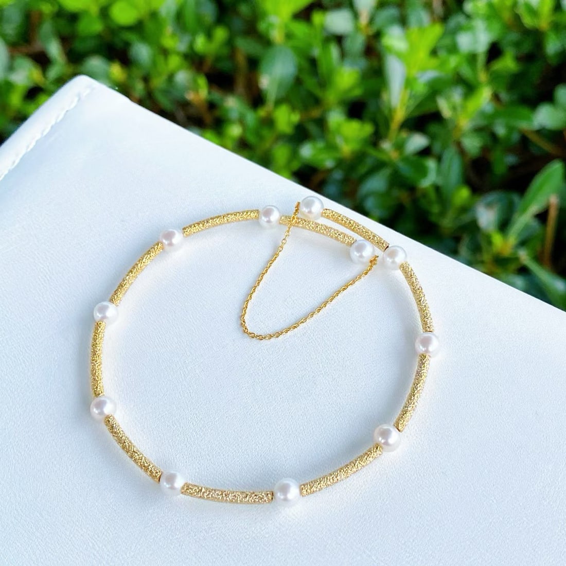 Sterling Silver Natural Pearl Bracelet - 4