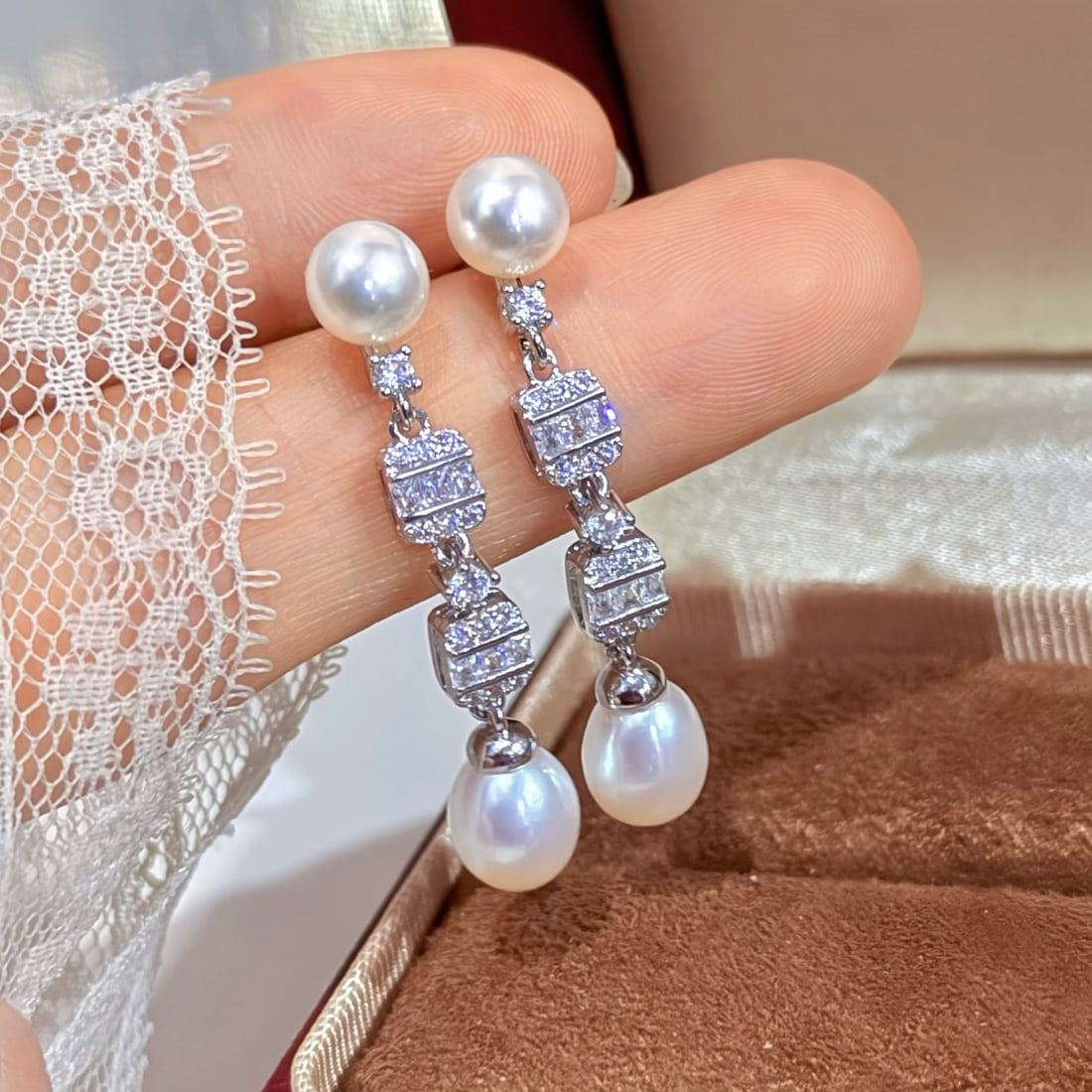 Natural Pearl Earrings - 5