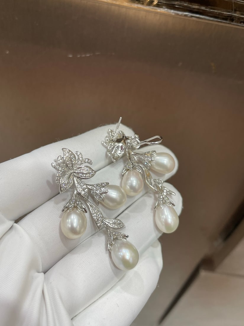 925 Silver Natural Pearl Earrings - 5