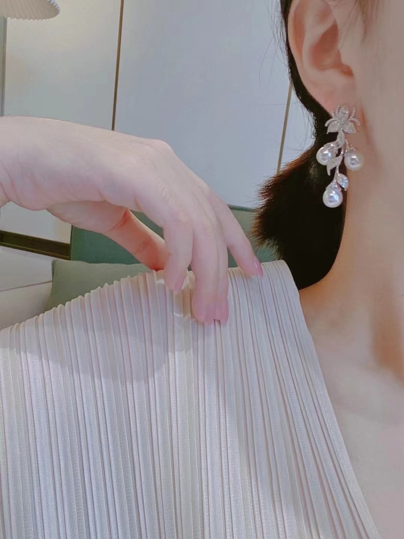 925 Silver Natural Pearl Earrings - 6