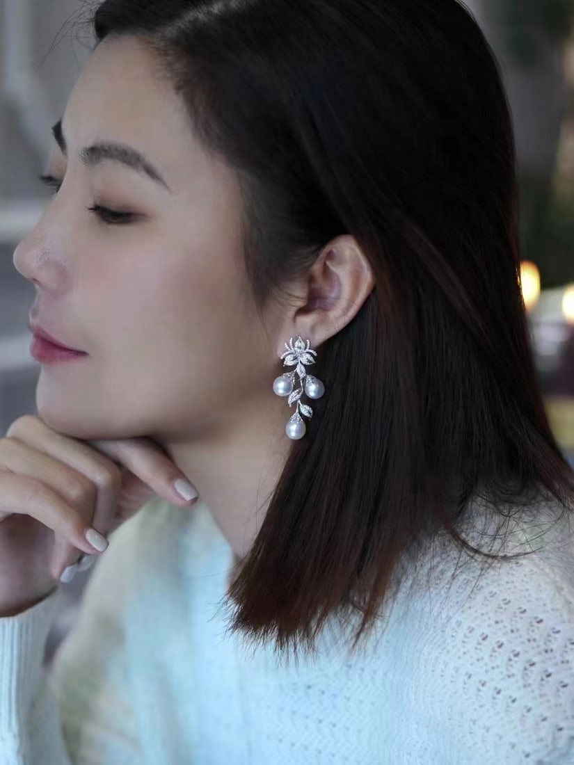 925 Silver Natural Pearl Earrings - 7