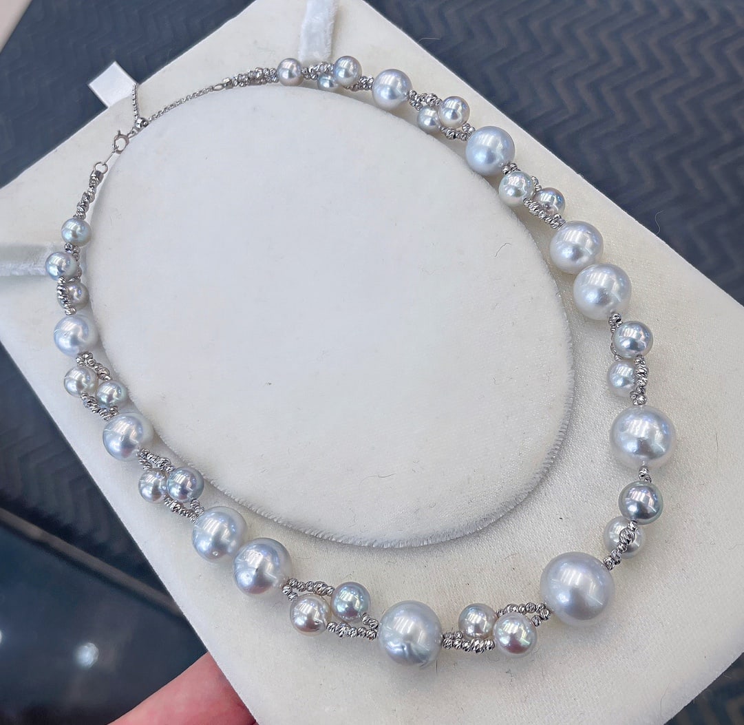 18K Gold-Plated Natural Freshwater Pearl Necklace - 5