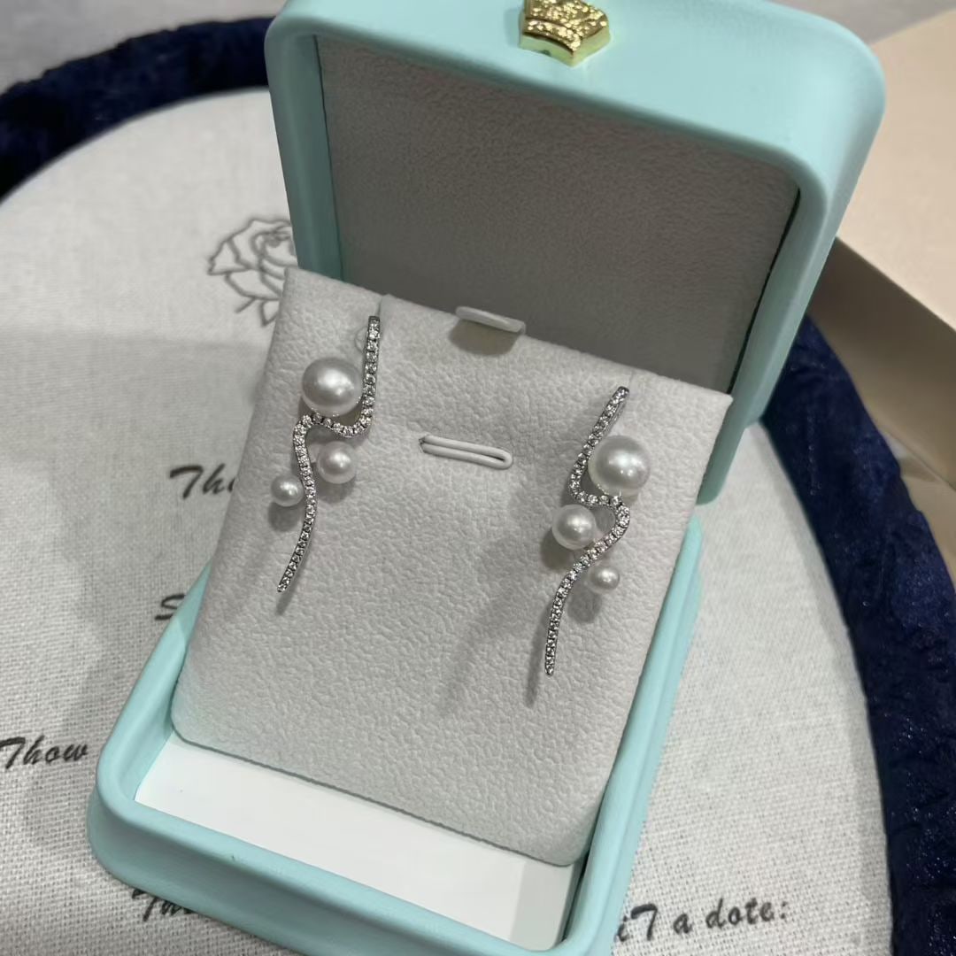925 Silver Natural Freshwater Pearl Earrings - 3