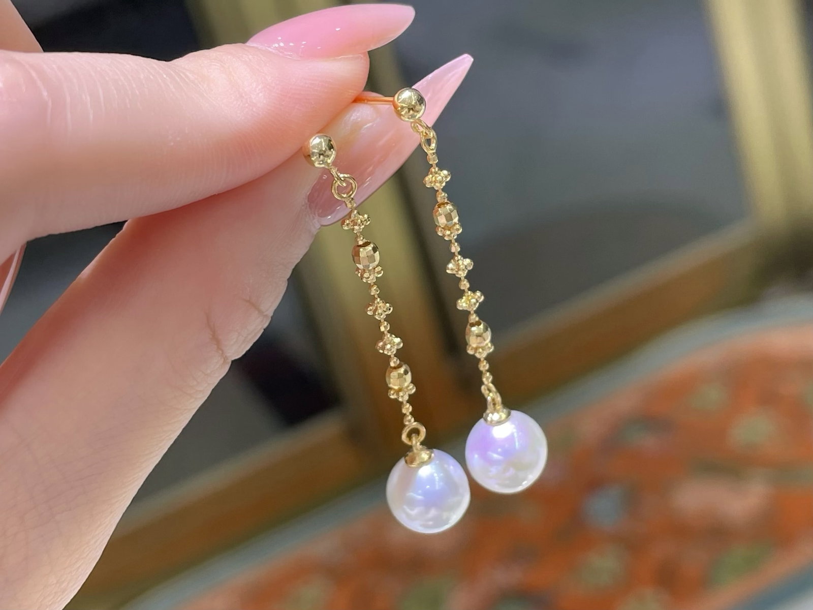 Natural Freshwater Pearl Earrings - 2