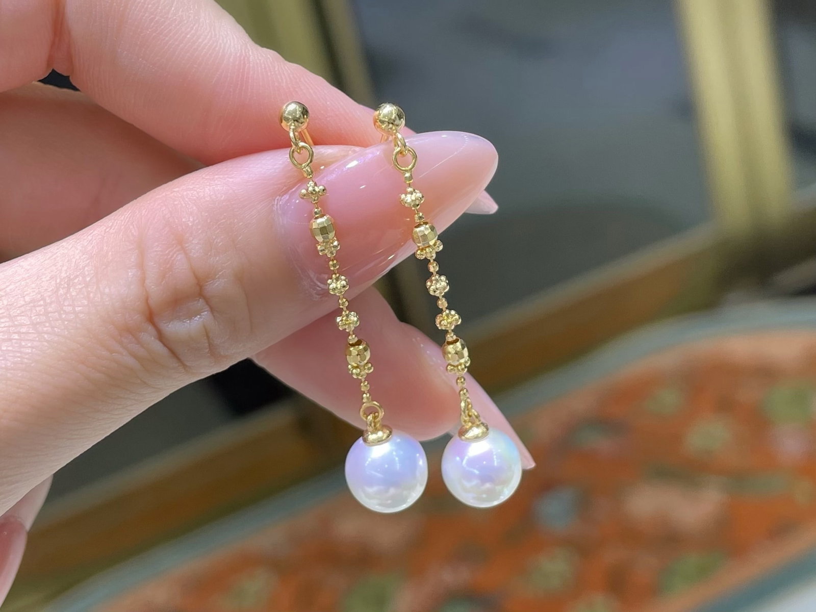 Natural Freshwater Pearl Earrings - 3