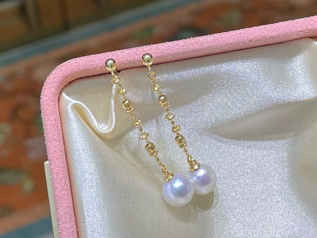 Natural Freshwater Pearl Earrings - 4