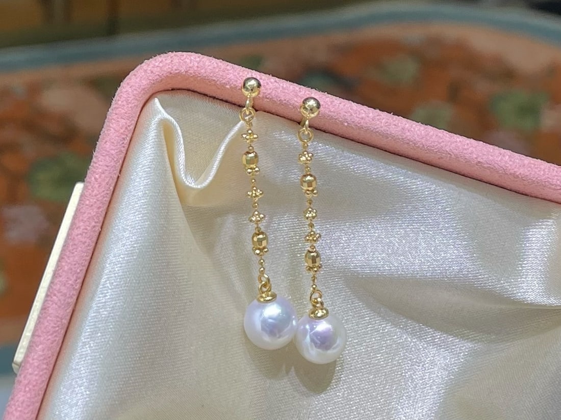 Natural Freshwater Pearl Earrings - 5