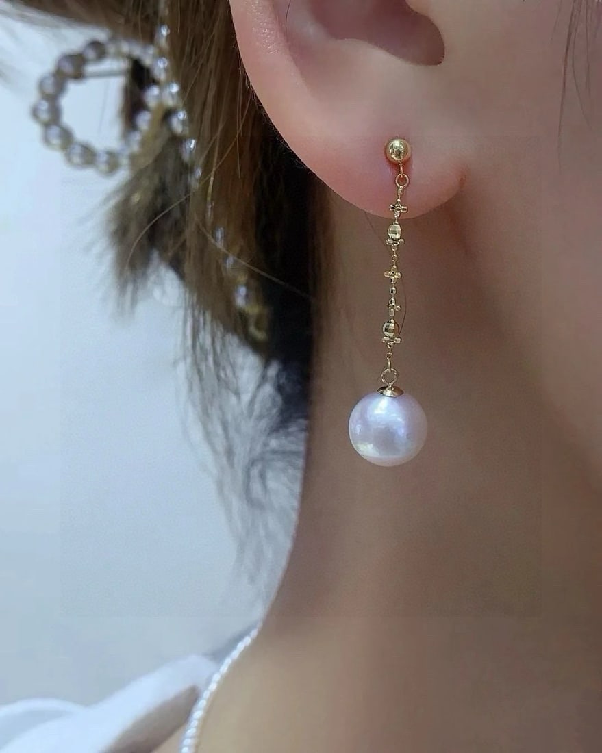 Natural Freshwater Pearl Earrings - 6