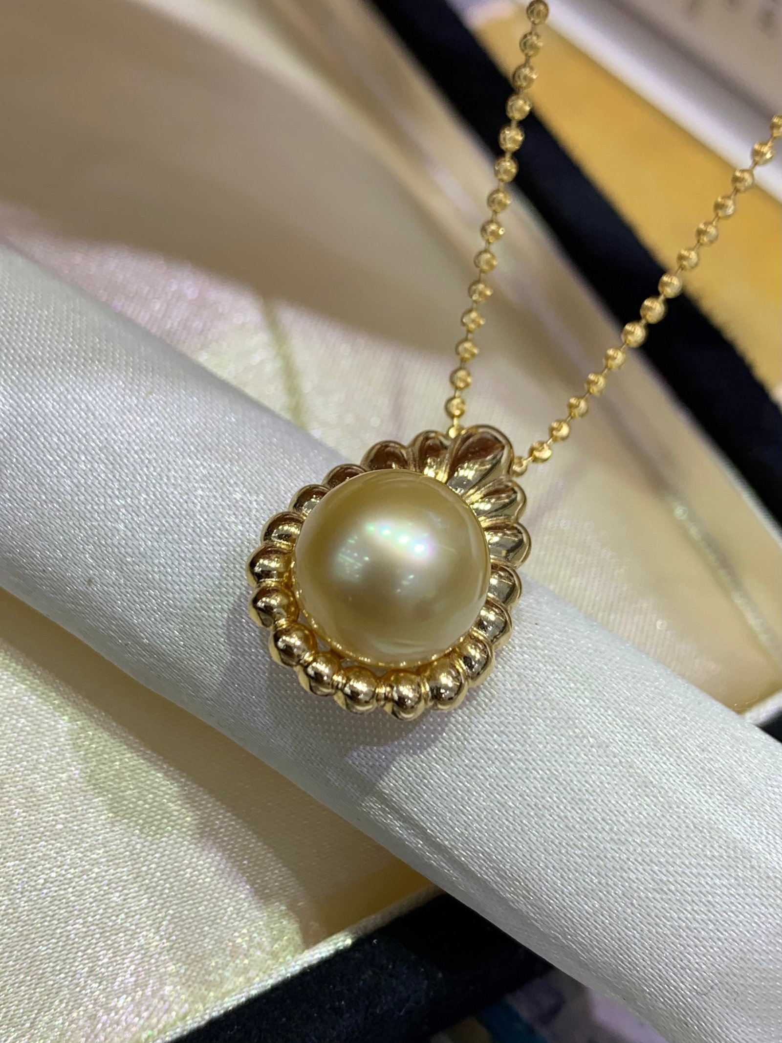 925 Silver Natural South Sea Gold Pearl Pendant - 5