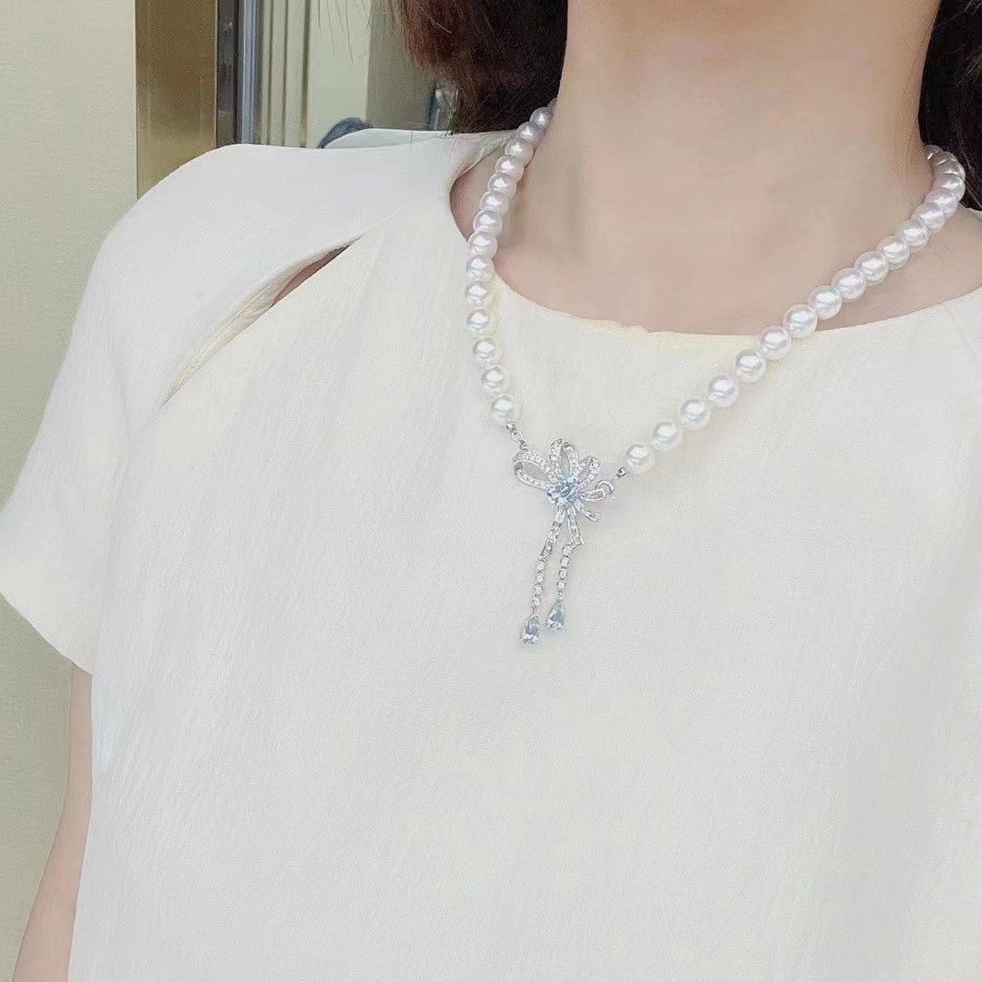 S925 Silver Natural White Pearl Necklace - 2