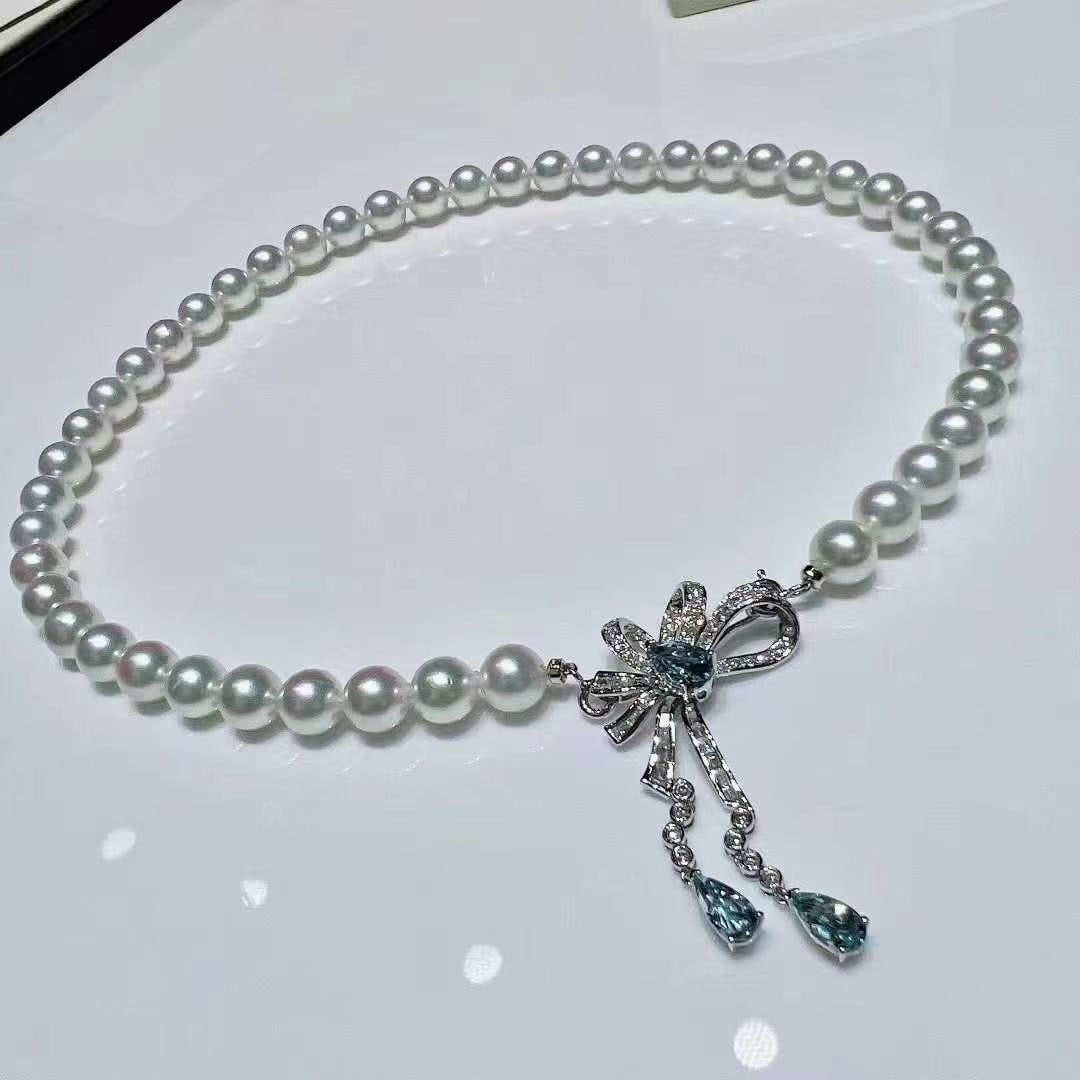 S925 Silver Natural White Pearl Necklace - 6