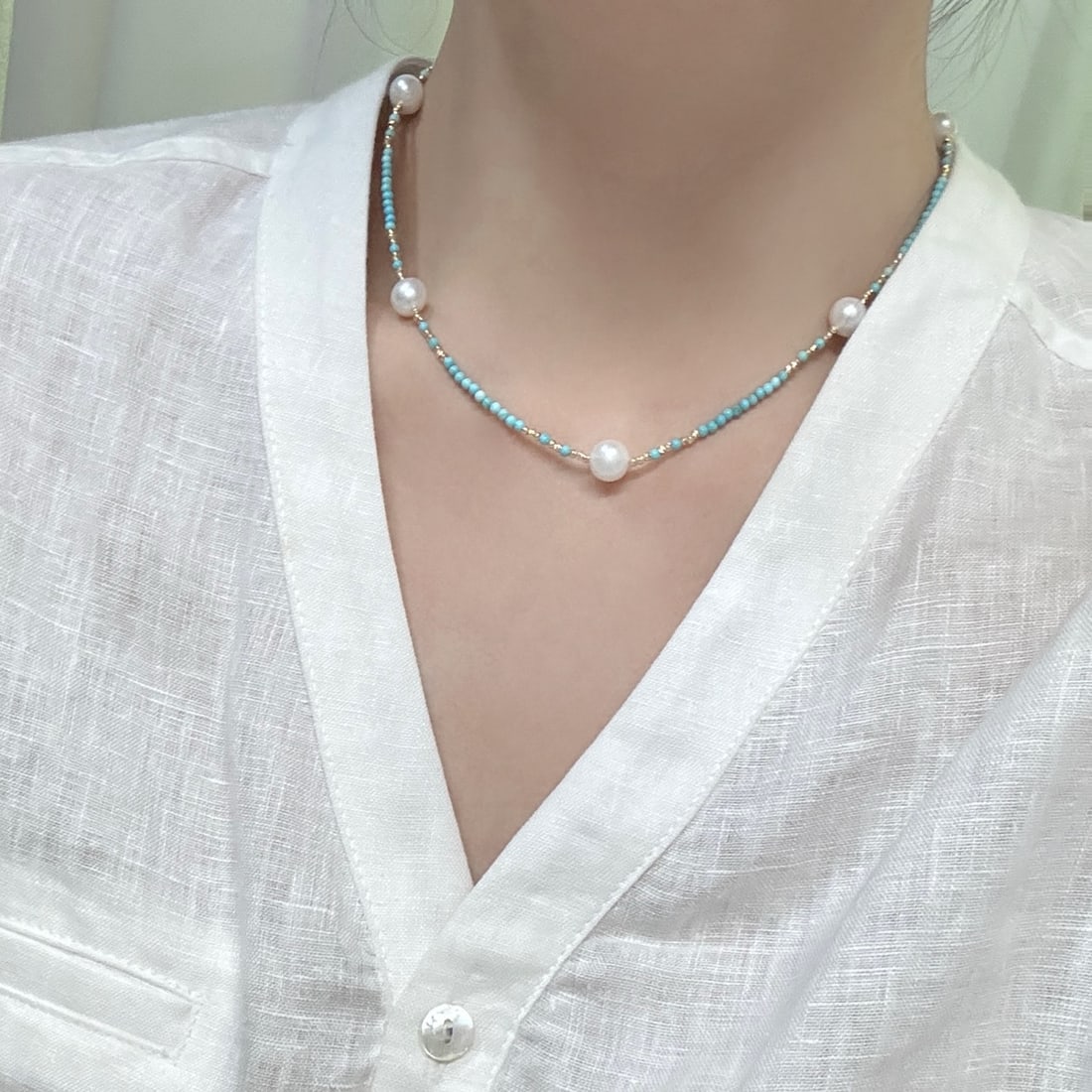 Natural Freshwater Pearl Necklace - 6