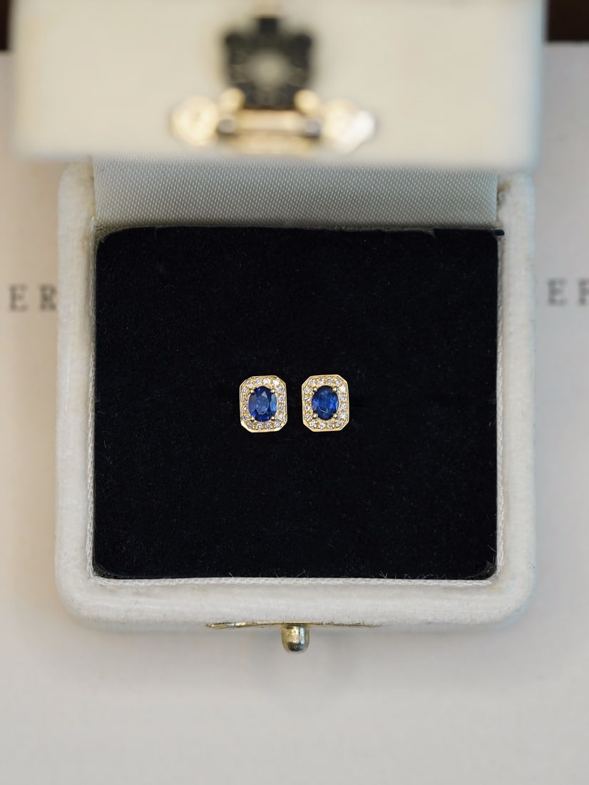 18K Gold Natural Sapphire Set - 3