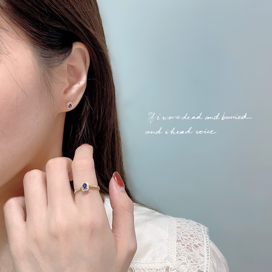 18K Gold Natural Sapphire Set - 7