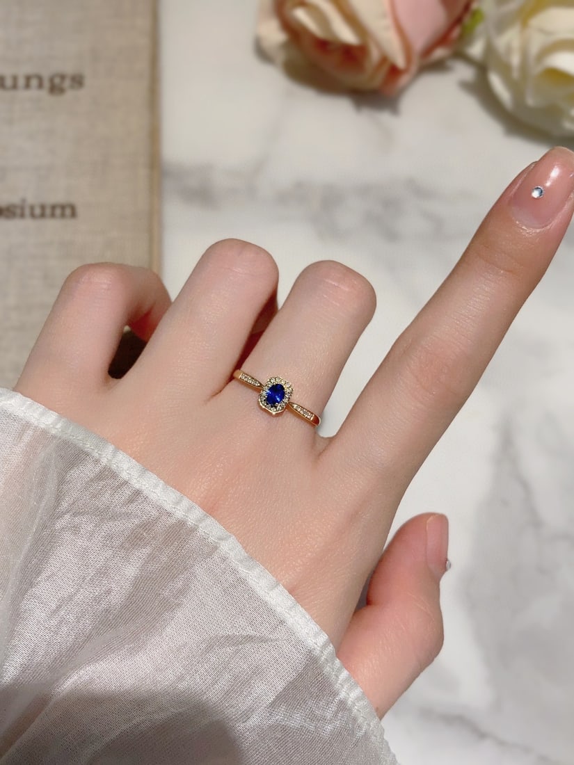 18K Gold Natural Sapphire Set - 9