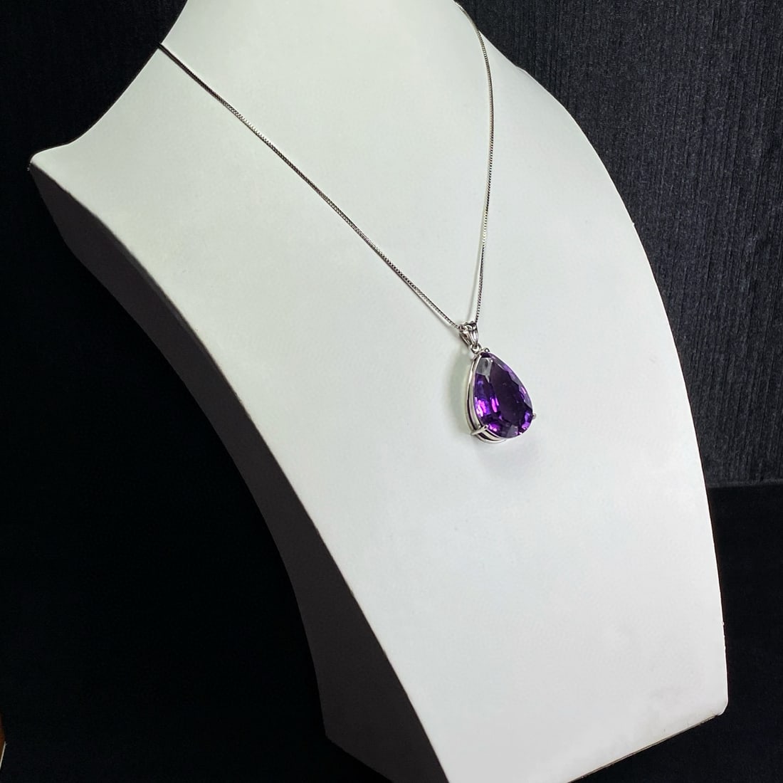 925 Silver Natural Amethyst Pendant - 2