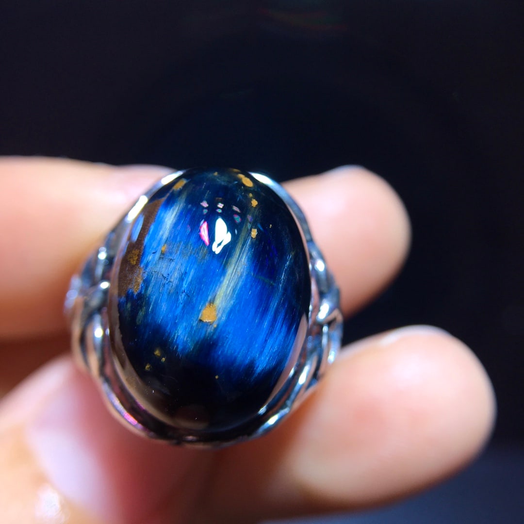 925 Silver Natural Pietersite Ring - 6