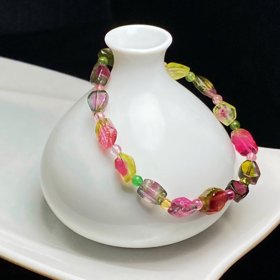 Natural Watermelon Tourmaline Bracelet - 3