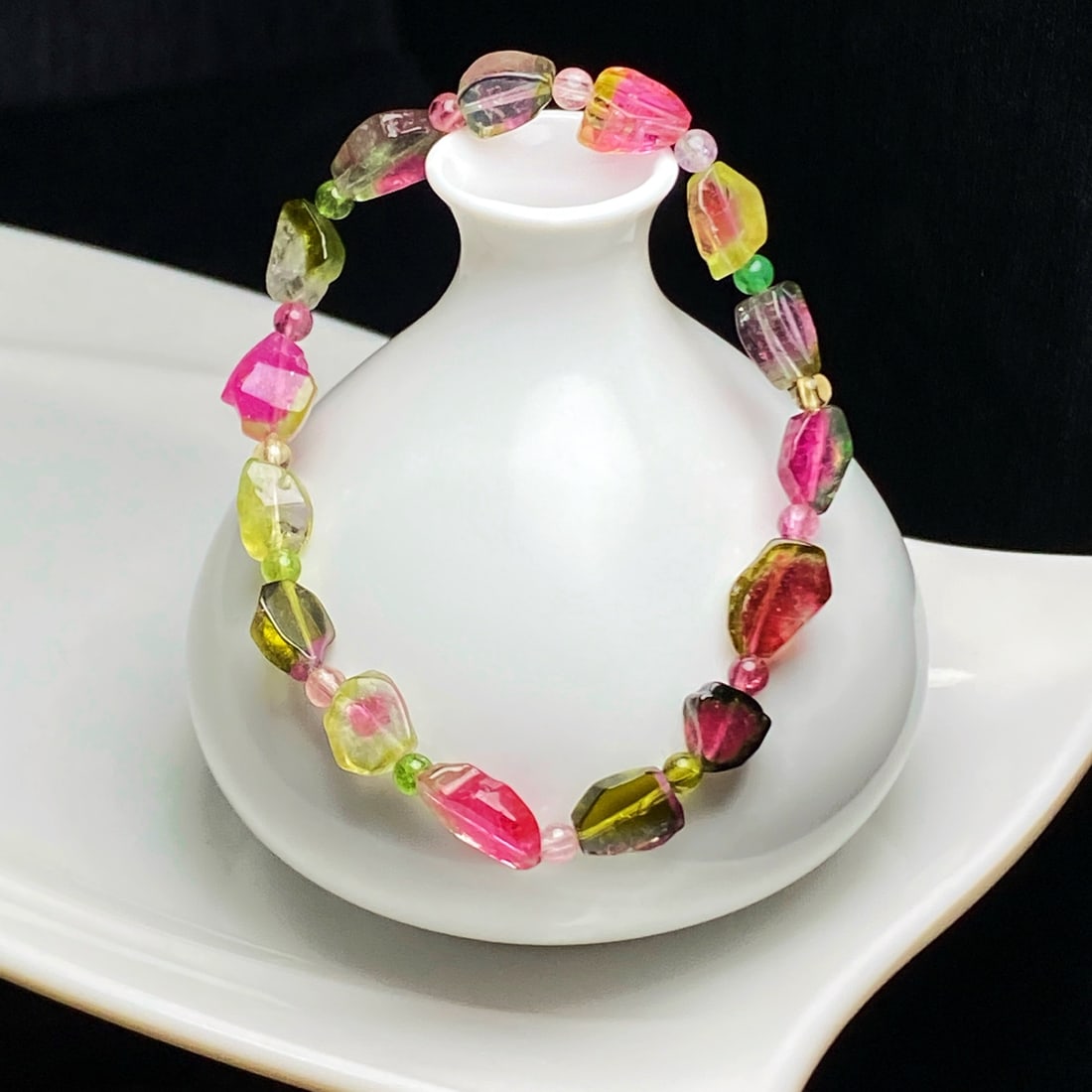 Natural Watermelon Tourmaline Bracelet - 5