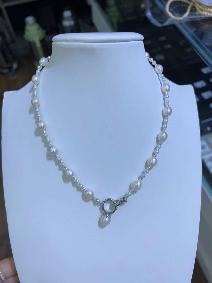 Natural Freshwater White Pearl Necklace (1 of 6)