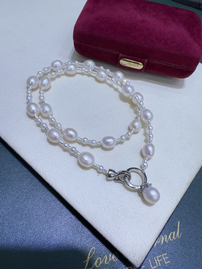 Natural Freshwater White Pearl Necklace - 2