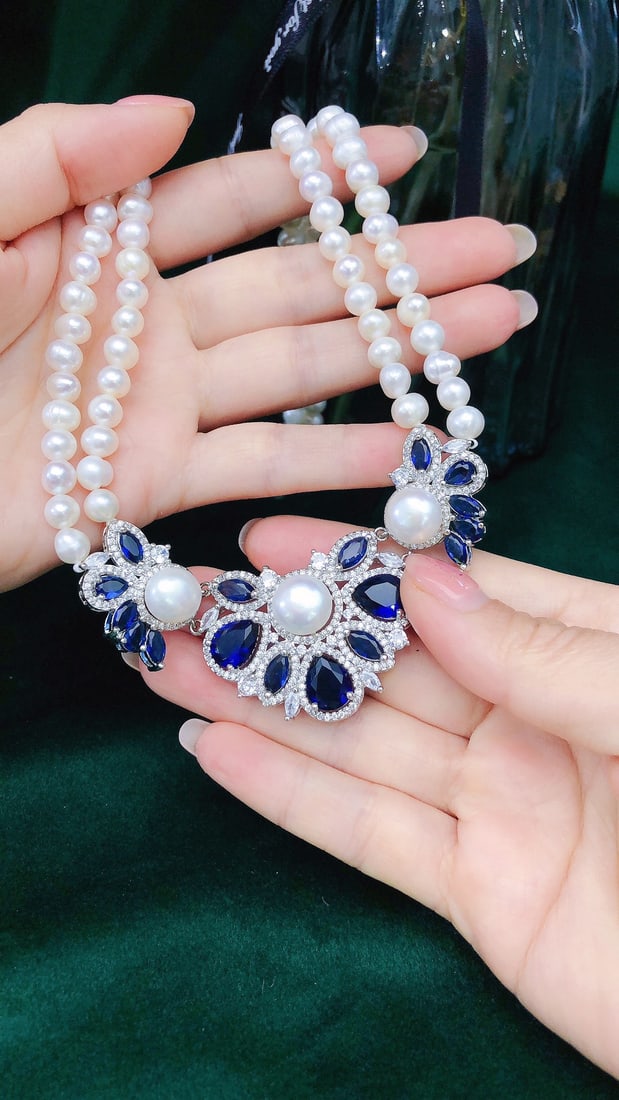 Natural White Pearl Necklace - 2