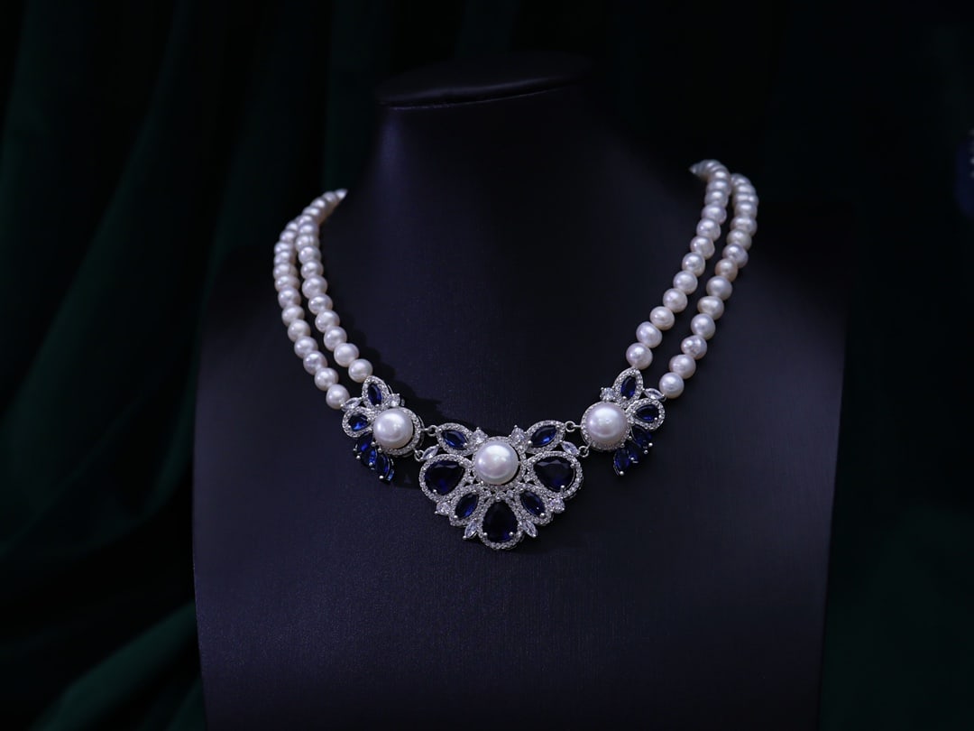 Natural White Pearl Necklace - 3