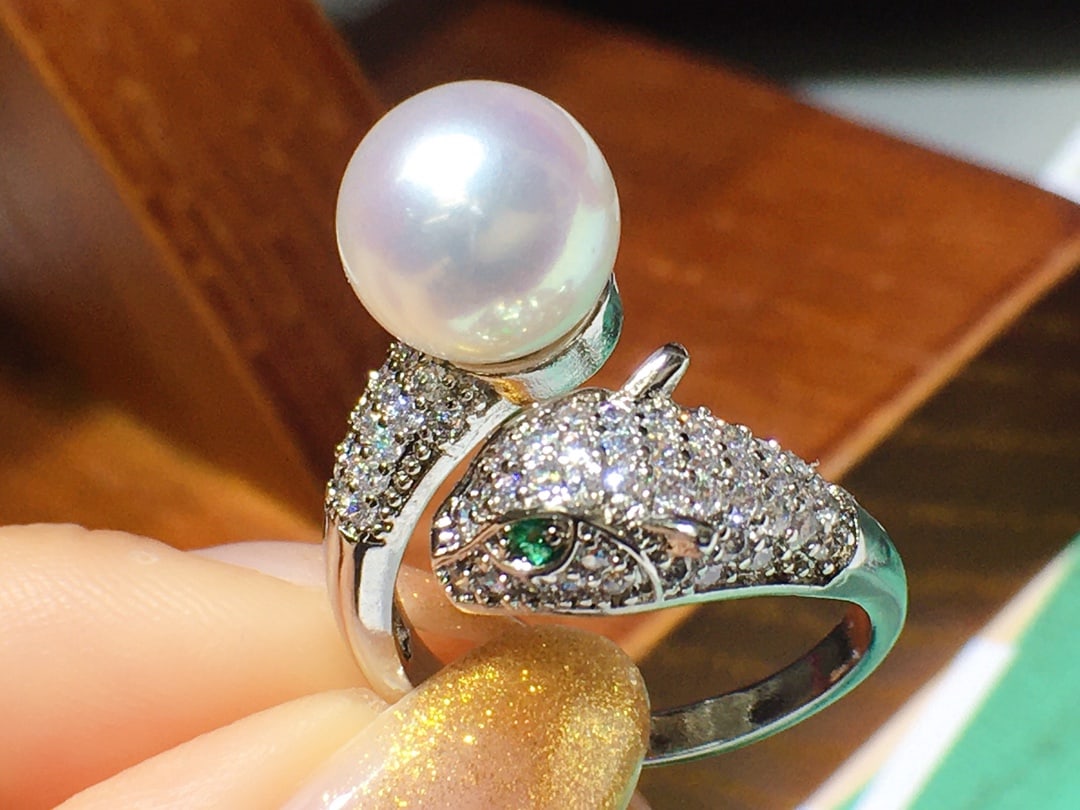 18K Gold Plated Natural Freshwater Pearl Ring - 3