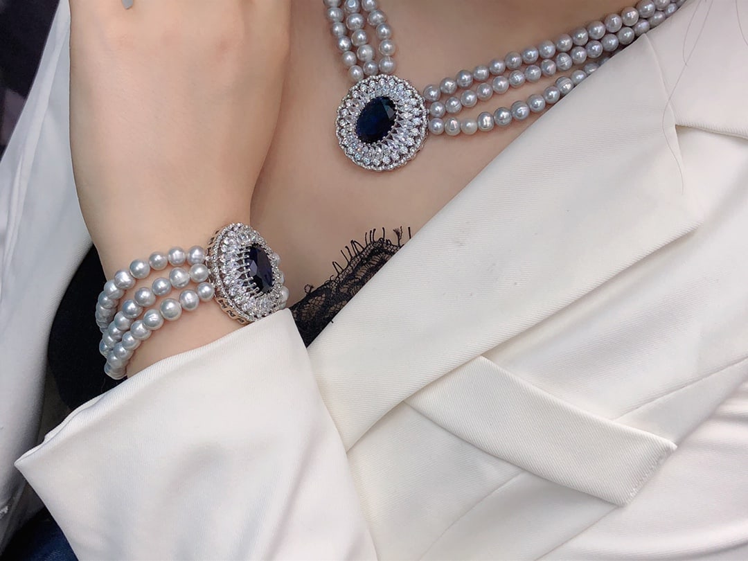 Natural Pearl Layered Set - 8