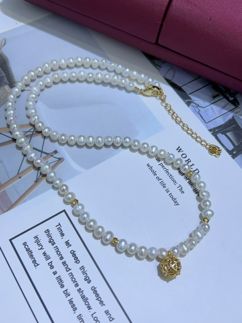 Natural Freshwater Pearl Necklace - 2