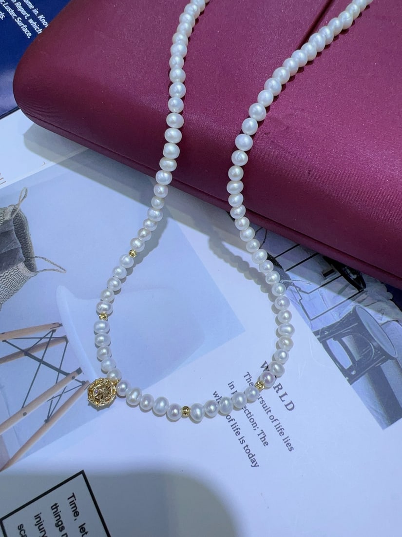 Natural Freshwater Pearl Necklace - 3