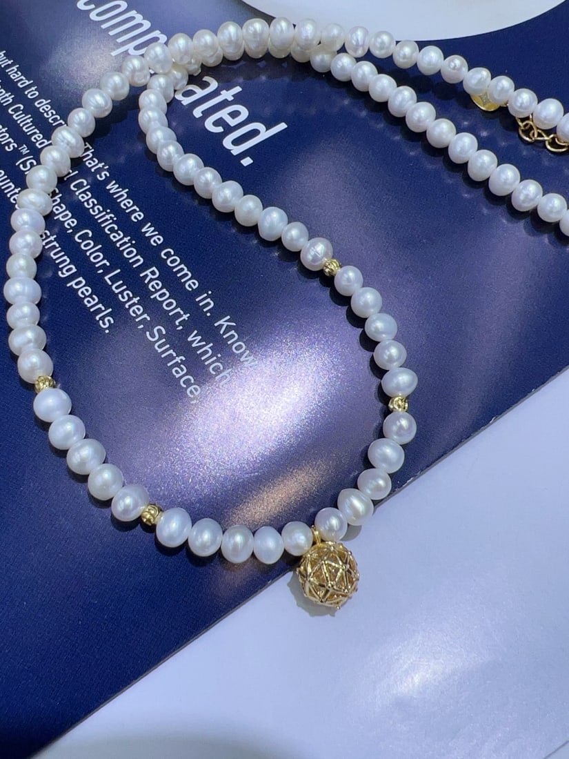 Natural Freshwater Pearl Necklace - 4