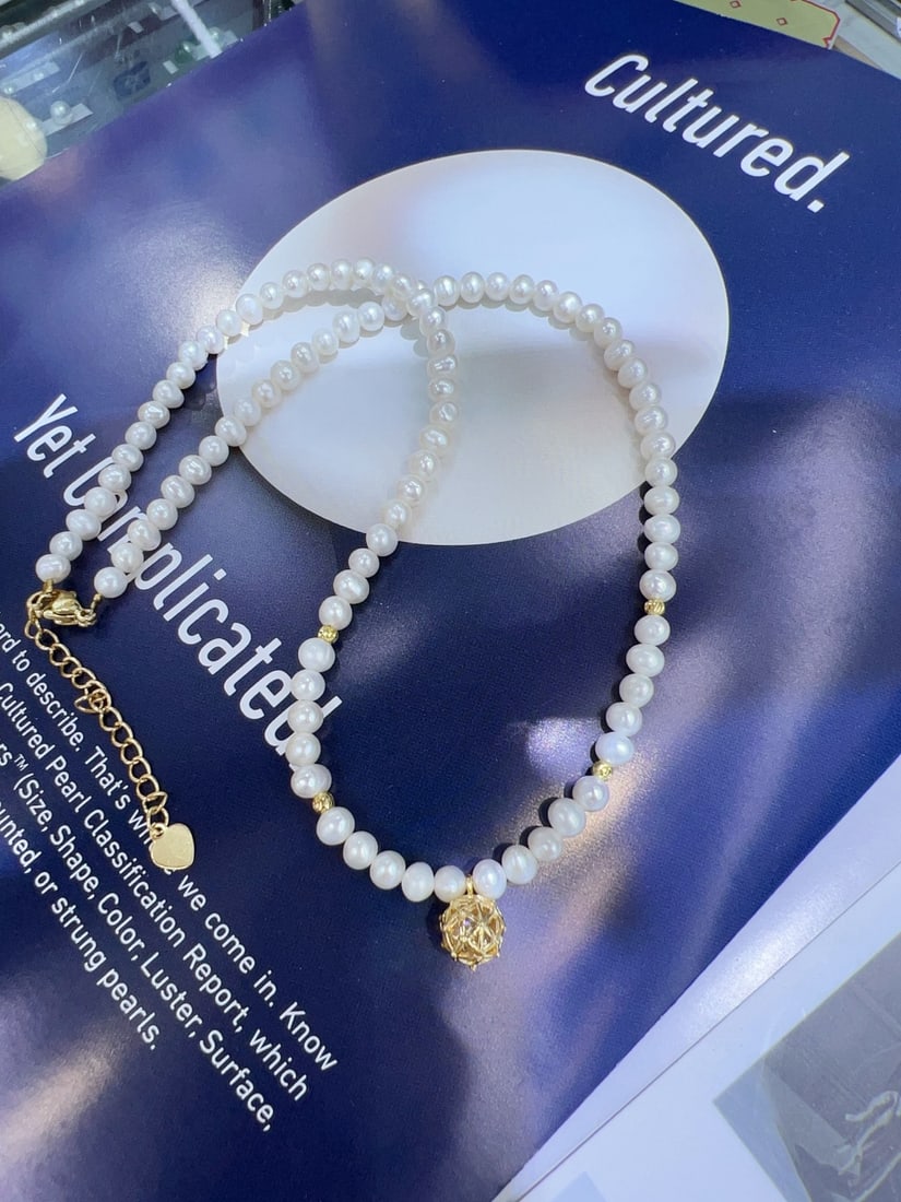 Natural Freshwater Pearl Necklace - 6