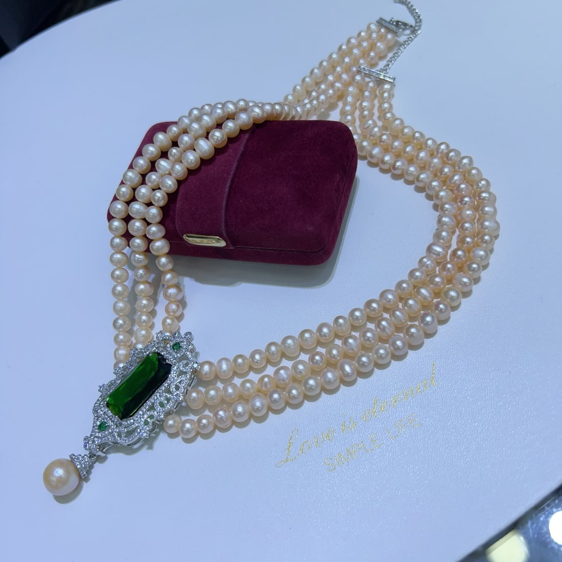 18K Gold-Plated Natural Pearl Layered Necklace - 4