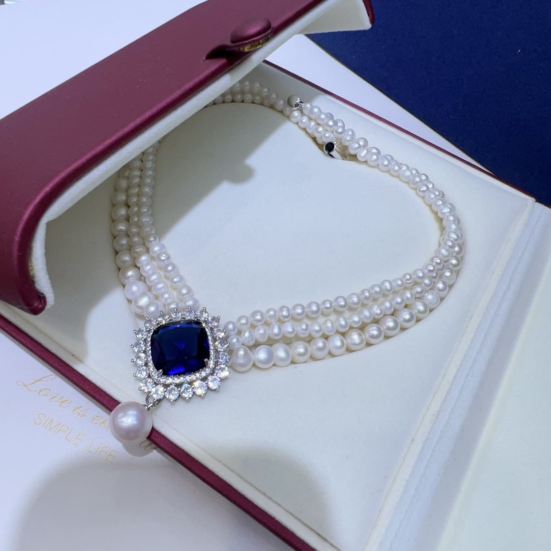 Natural White Pearl Necklace - 4