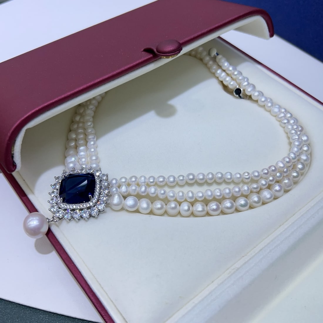 Natural White Pearl Necklace - 6