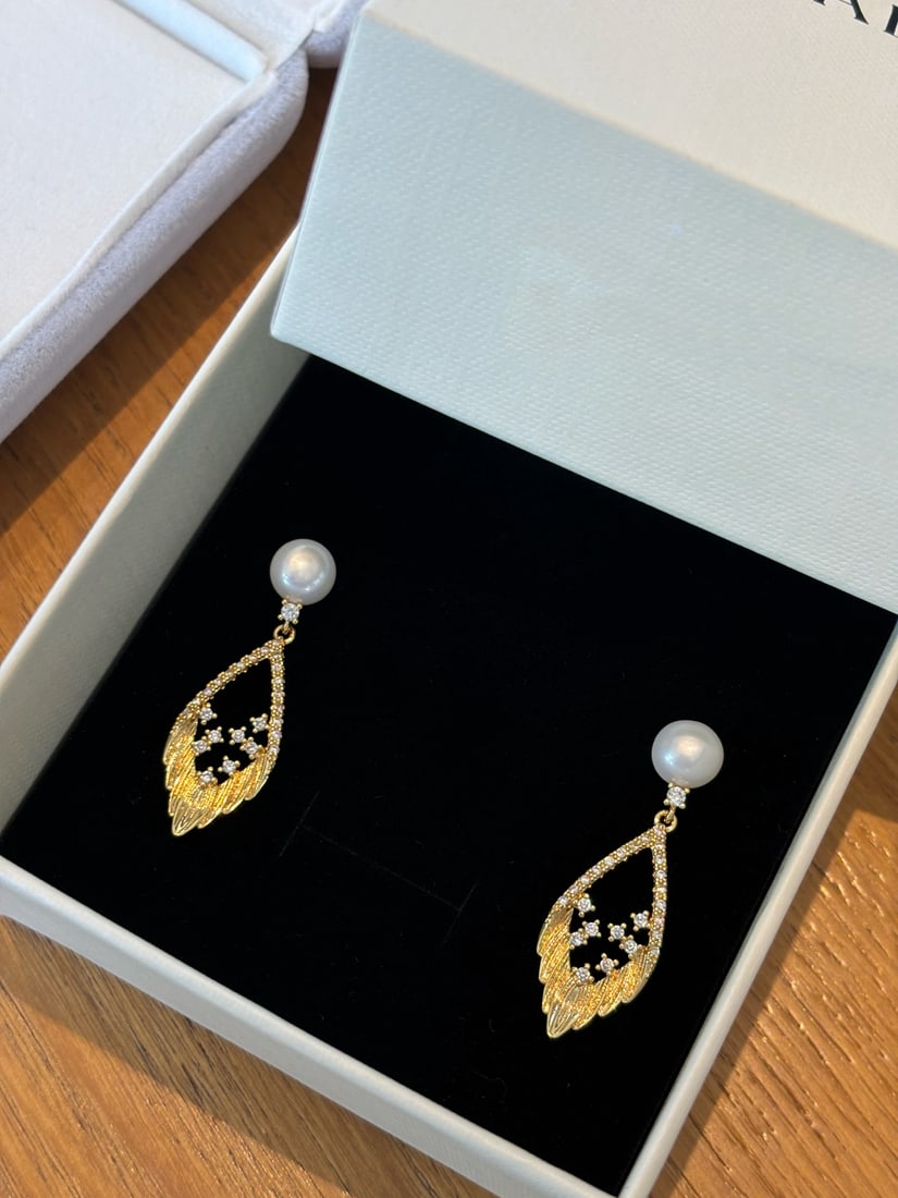 Natural Pearl Earrings - 4
