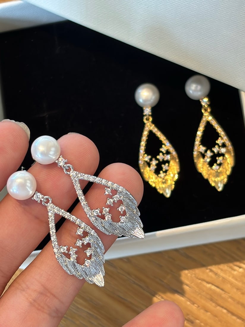 Natural Pearl Earrings - 5
