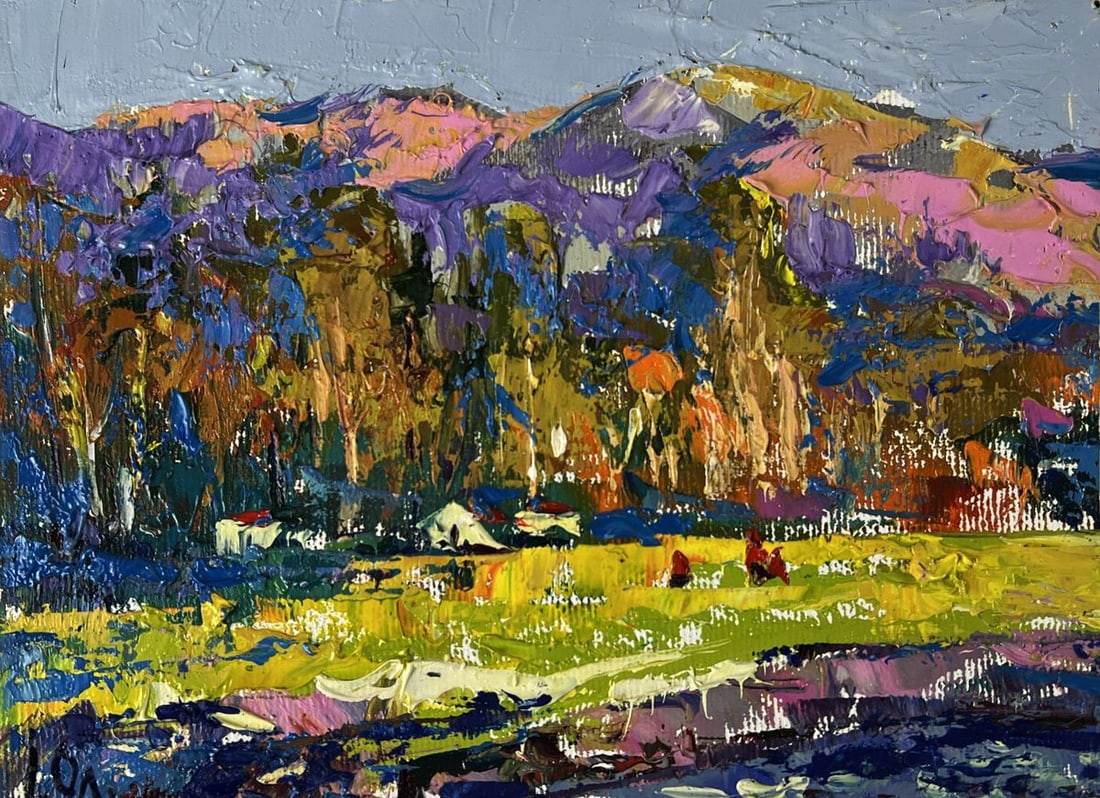Oil painting At the Autumn Mountains Oleksiy Ivanyuk - 3