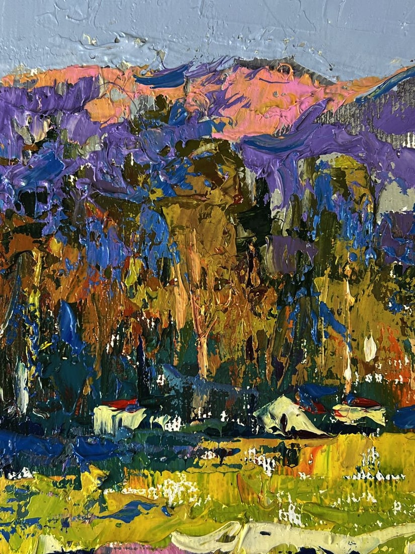 Oil painting At the Autumn Mountains Oleksiy Ivanyuk - 4