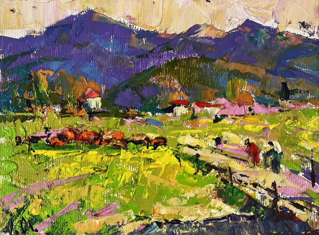 Oil painting Lush green meadows Oleksiy Ivanyuk - 3
