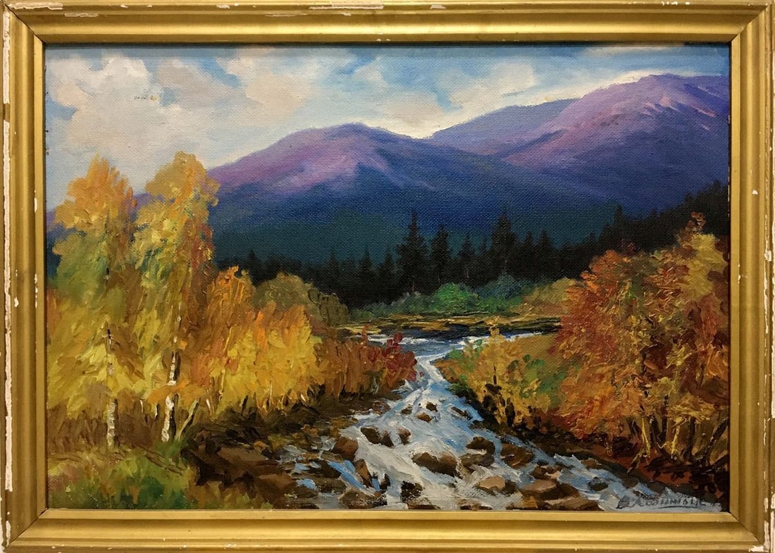 Oil painting Mountain landscape (1 of 9)