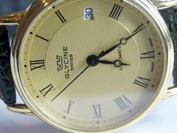 Solid 18K GLYCINE Mens Automatic Watch Ref 3511 1980s*EXLNT* TESTED* LIMITED - 4