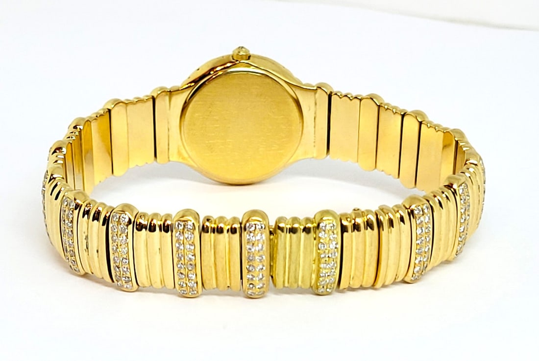Solid 18k Gold MAURICE LACROIX Monaco Ladies Watch with 3.20 ct Diamonds* EXLNT - 5