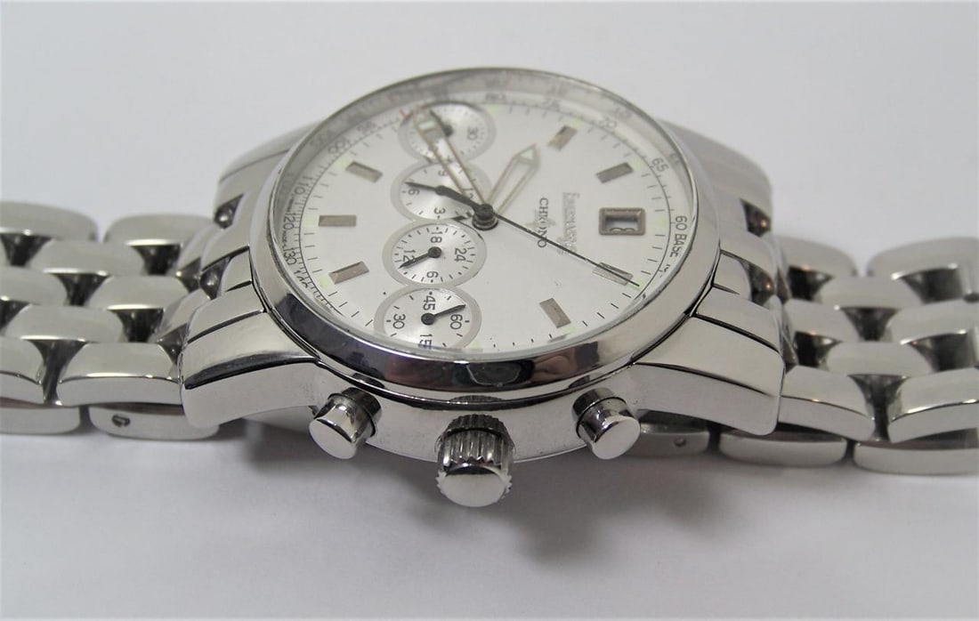 Mens S/Steel EBERHARD & Co. Chrono 4 AUTOMATIC Watch Ref 31041* EXLNT - 10