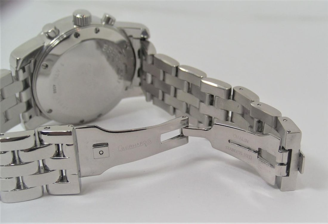 Mens S/Steel EBERHARD & Co. Chrono 4 AUTOMATIC Watch Ref 31041* EXLNT - 11