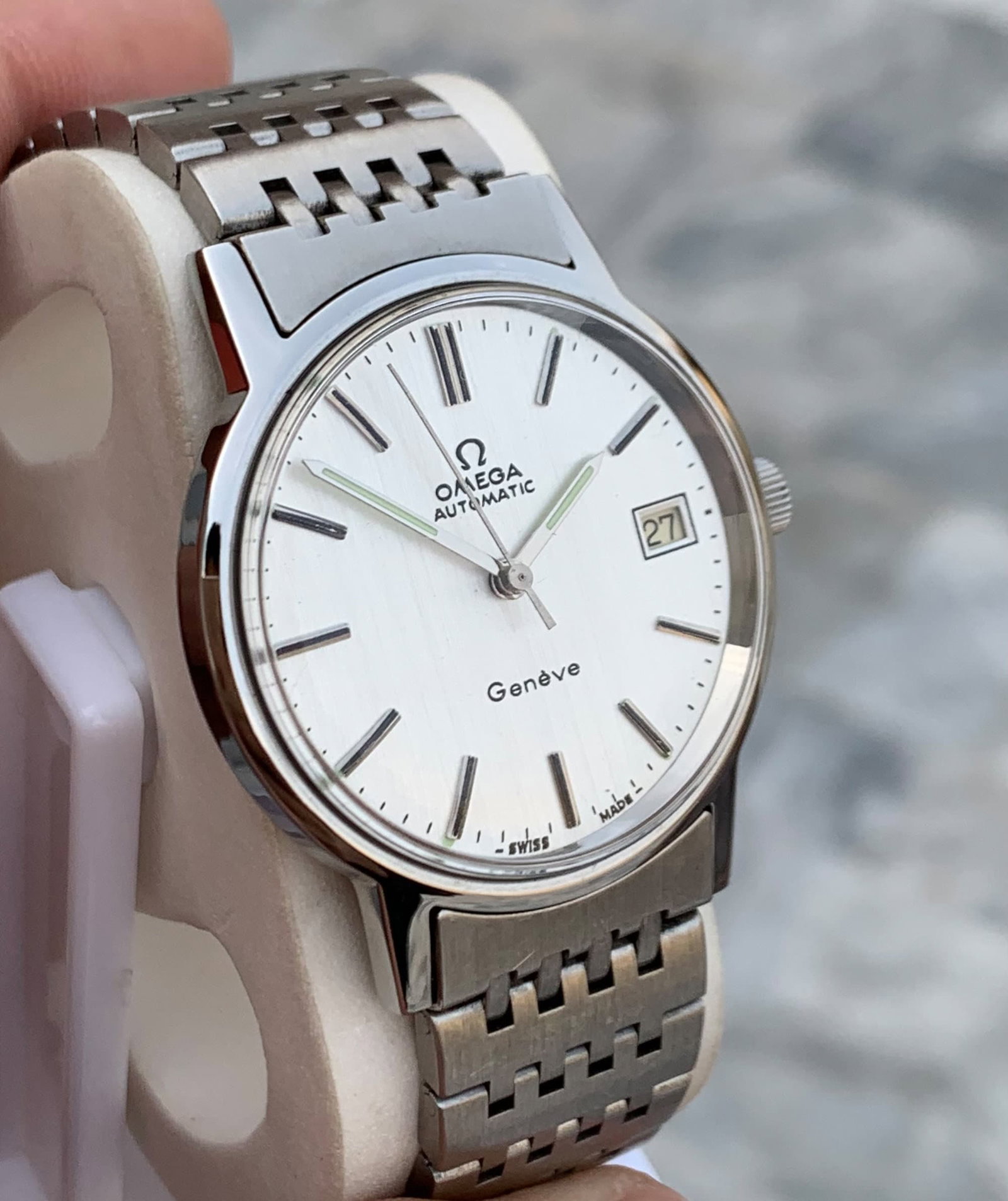Vintage Omega Geneve Automatic Watch 37mm Classic Swiss Mens Dress Timepiece - 5