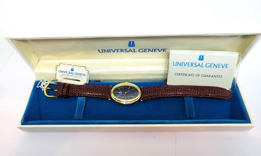 Unisex Vintage Solid 18k UNIVERSAL GENEVE Winding Watch Ref 61 With Unique Dial - 12